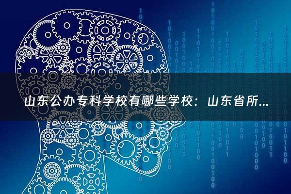 山东公办专科学校有哪些学校：山东省所有的公办专科学校（山东所有公办专科学校）